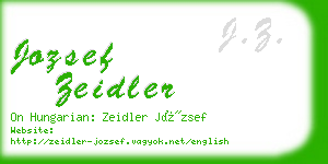 jozsef zeidler business card